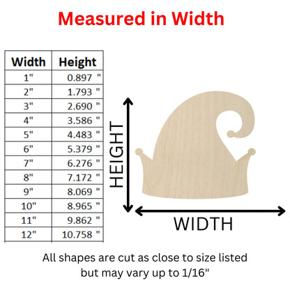 Wooden Elf Hat Shape - DIY Craft