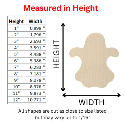 Wooden Ghost Shape | Halloween Cutout | DIY Craft | Crafting Supplies | Halloween Goblin Ghost Scary