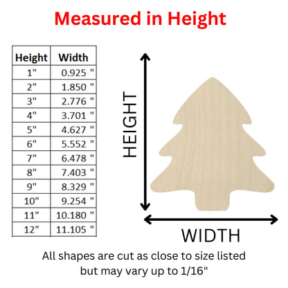 Wooden Christmas Tree Wood Blank Cutout DIY Craft Supplies