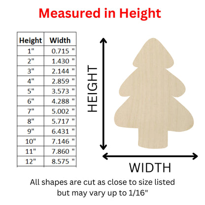 Wooden Christmas Tree Wood Blank Cutout DIY Craft Supplies