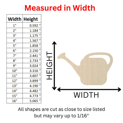 Wooden Watering Can Shape | Watering Can Blank Cutout | Craft Supplies | Bulk Wholesale | DIY Shapes