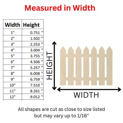 Wooden Picket Fence Shape | Fencing Blank Cutout | Craft Supplies | Bulk Wholesale