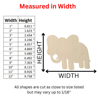 Wooden Elephant Shape 01 - DIY Craft