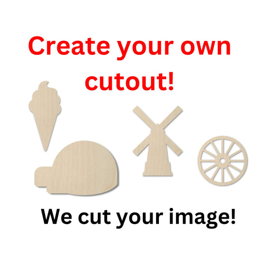 Wooden Custom Cutout | Custom Crafting Blanks | DIY Craft | Custom image to wood