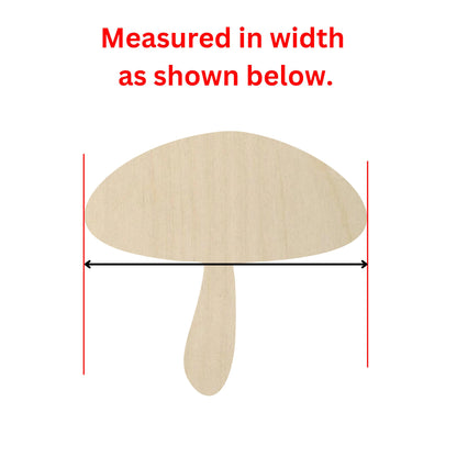 Wooden Mushroom Shape 02 |  Laser Cut | Wood Cutout Shapes Fruit Vegetable Garden Spring Plant