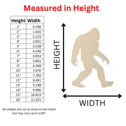 Wooden Bigfoot Shape - DIY Craft