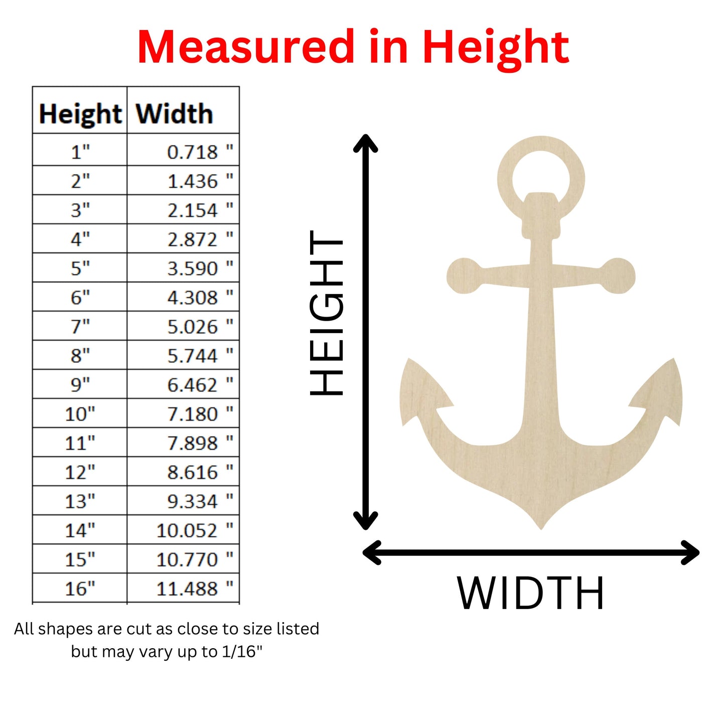 Wooden Anchor Shape 03