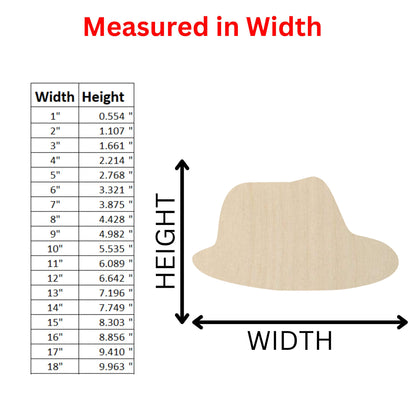 Wooden Fedora Hat Shape | Fedora Cutout | Craft Supplies | Bulk Wholesale | Laser Cut