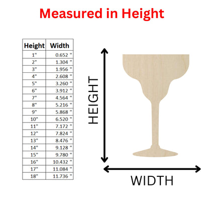 Wooden Margarita Glass Shape | Craft Supplies | Wooden Cutout | DIY Craft Cut Out