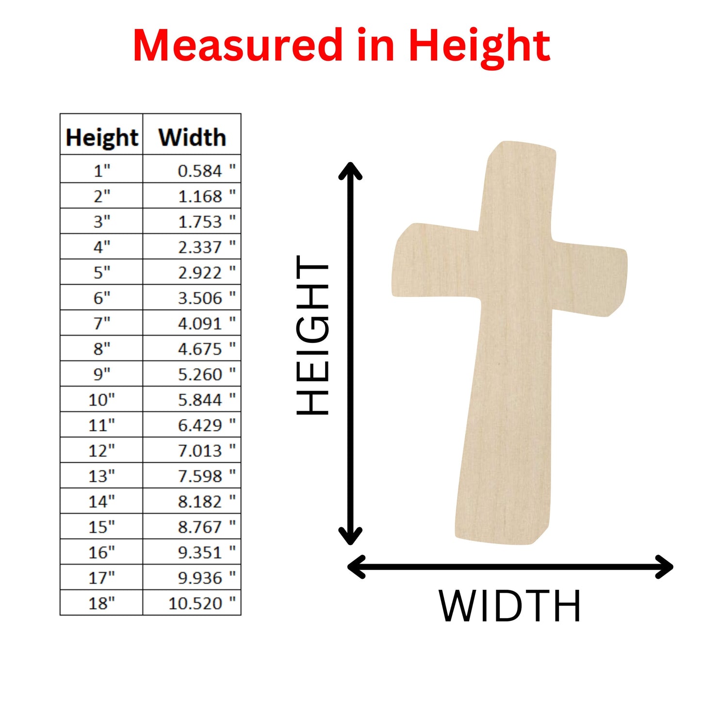 Wooden Cross Shape 05 | Religious Cross Blank Cutout | Laser Cut | DIY Crafting Supplies