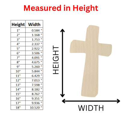 Wooden Cross Shape 05 | Religious Cross Blank Cutout | Laser Cut | DIY Crafting Supplies