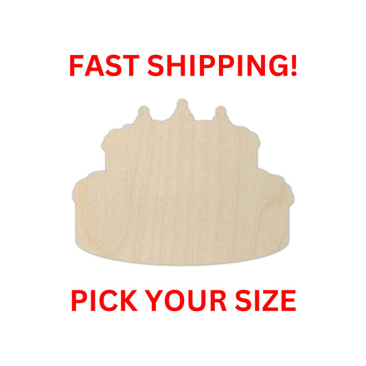 Wooden Cake Shape | Cake Wood Cutout Shape | Laser Cut Blanks | | DIY Craft Blanks