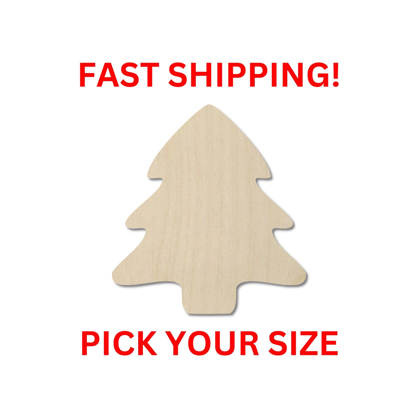 Wooden Christmas Tree Wood Blank Cutout DIY Craft Supplies