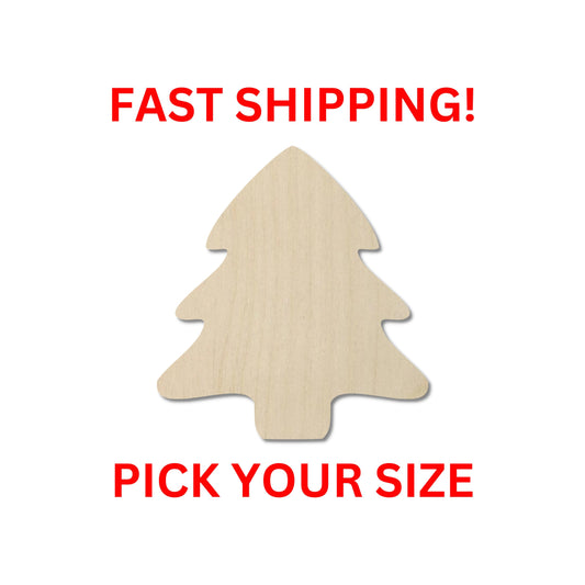 Wooden Christmas Tree Wood Blank Cutout DIY Craft Supplies