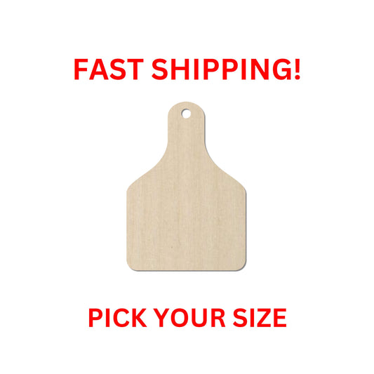 Wooden Cow Tag Shape | DIY Craft Cow Ear Tag | Craft Supplies | Bulk Wholesale