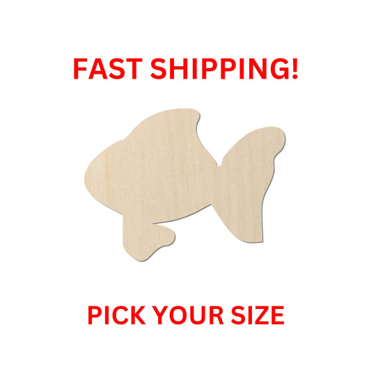 Wooden Cute Fish Shape | Fish Cutout | Crafting Blanks | Laser Cut | DIY Craft Supply