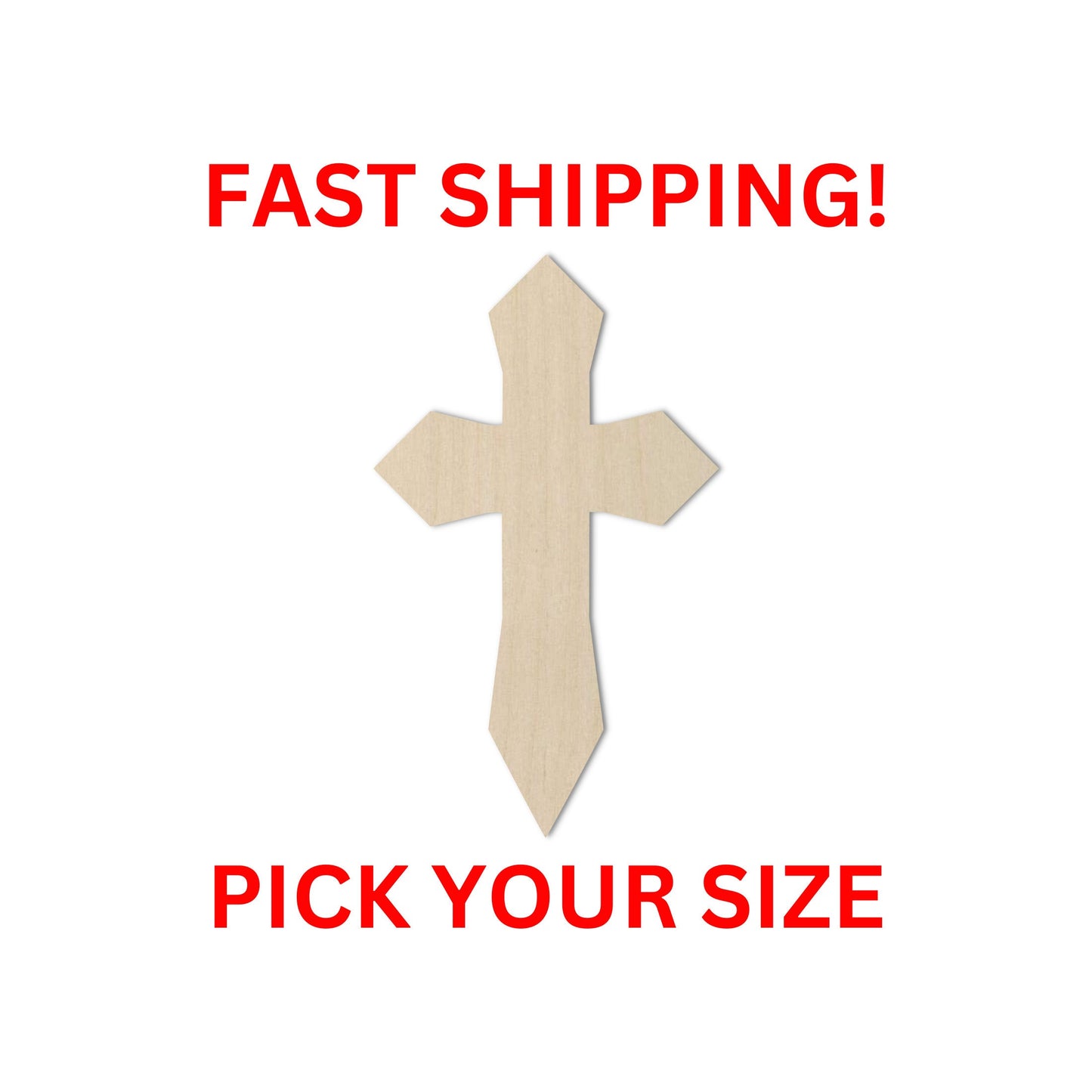 Wooden Cross Shape 03 | Religious Cross Blank Cutout | Laser Cut | DIY Crafting Supplies