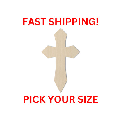 Wooden Cross Shape 03 | Religious Cross Blank Cutout | Laser Cut | DIY Crafting Supplies