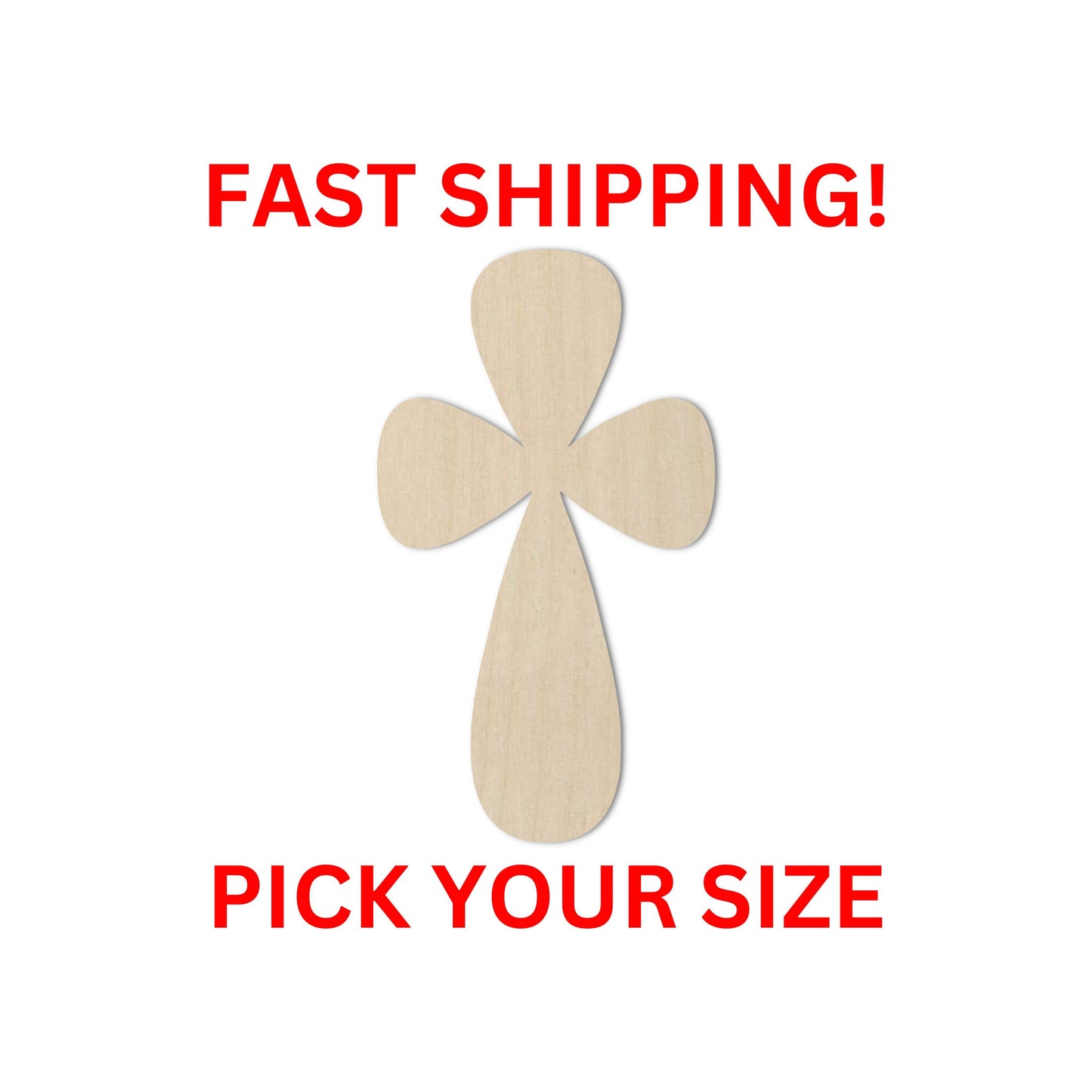 Wooden Cross Shape 02| Religious Cross Blank Cutout | Laser Cut | DIY Crafting Supplies