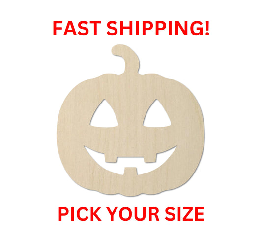 Wooden Pumpkin Shape 03 | Wood Shapes Jack O Lantern Spring Planting Vegetable Fruit Halloween Food Carve