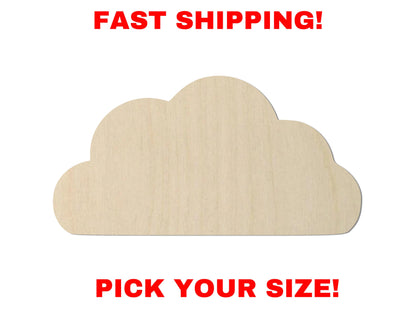 Wooden Cloud Shape 03 | Cloud Blank Cutout | Craft Supplies | Bulk Cloud | Nursery Decor