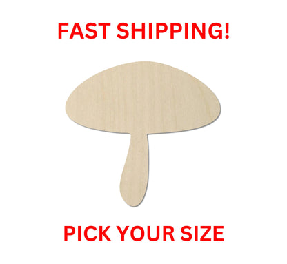 Wooden Mushroom Shape 02 |  Laser Cut | Wood Cutout Shapes Fruit Vegetable Garden Spring Plant