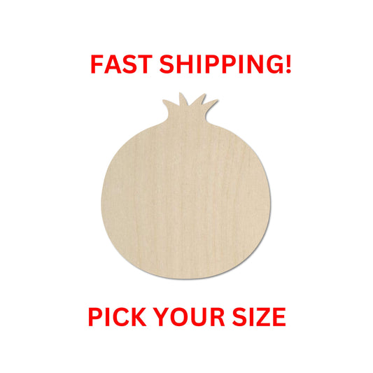 Wooden Pomegranate Shape | Fruit Cutout | Craft Supplies |  Bulk Wholesale Pomegranate