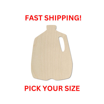 Wooden Milk Jug Shape | Gallon Jug Cutout | Juice Tea Water Jug DIY Craft Supplies | Crafting Supplies