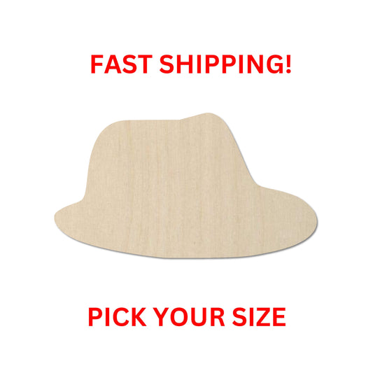 Wooden Fedora Hat Shape | Fedora Cutout | Craft Supplies | Bulk Wholesale | Laser Cut