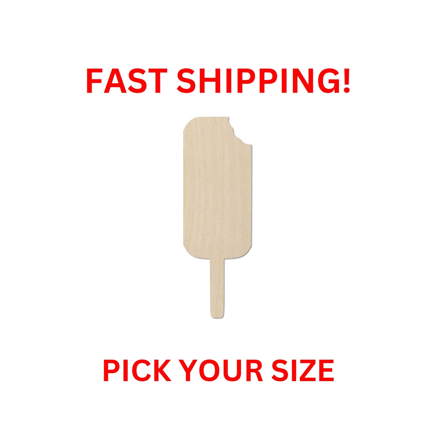 Wooden Popsicle Shape 01 | Summer Popsicle Wood Cutout Shape | Laser Cut Blanks | DIY Craft Blanks