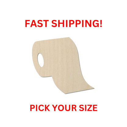 Wooden Toilet Paper Shape | Toilet Paper Wood Shape | Wood Craft Supplies | Blank for Craft | Laser Cut | DIY Craft Cutout