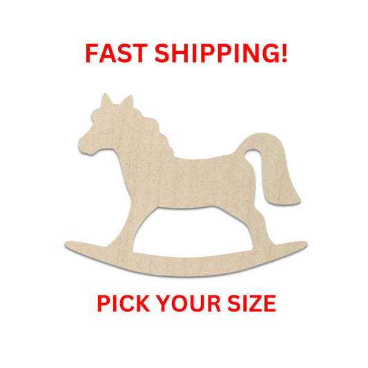 Wooden Horse  Rocking Chair Shape | Rocking Chair Cutout | Craft Supplies | DIY Crafting Supplies