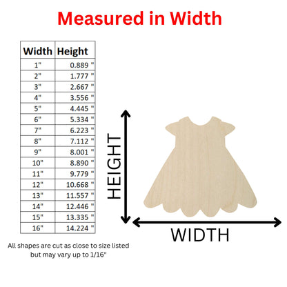 Wooden Dress Shape | Dress Blank Cutout | Craft Supplies | Bulk Wholesale | Fashion Dress | Laser Cut