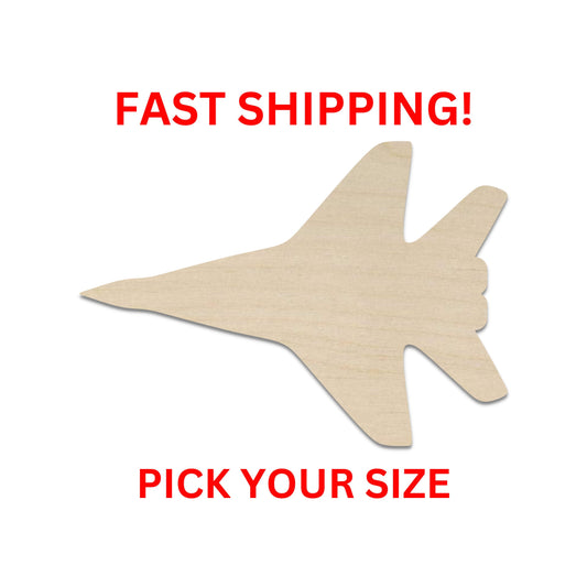 Wooden Jet Shape | Wood Cutout Shape | Laser Cut Blanks | Jet | DIY Craft Blanks