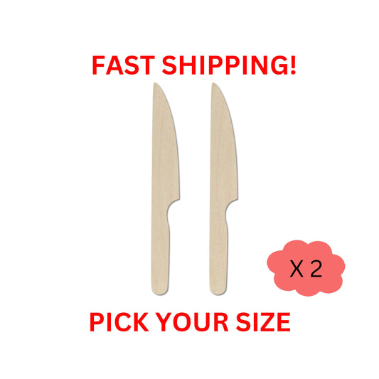 Wooden Knife Shape | Kitchen Knife Craft Supplies | Wooden Cutout | Dining Room Decor