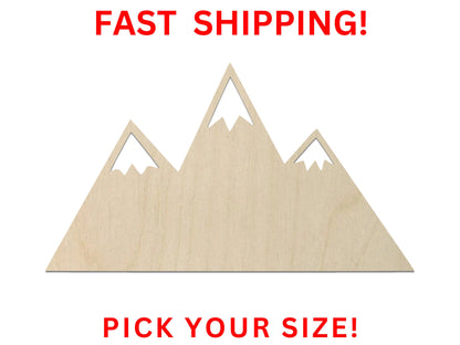 Wooden Mountain Peaks Shape | Wood Cutout Shapes Mountain Range Decoration Outdoor Hike