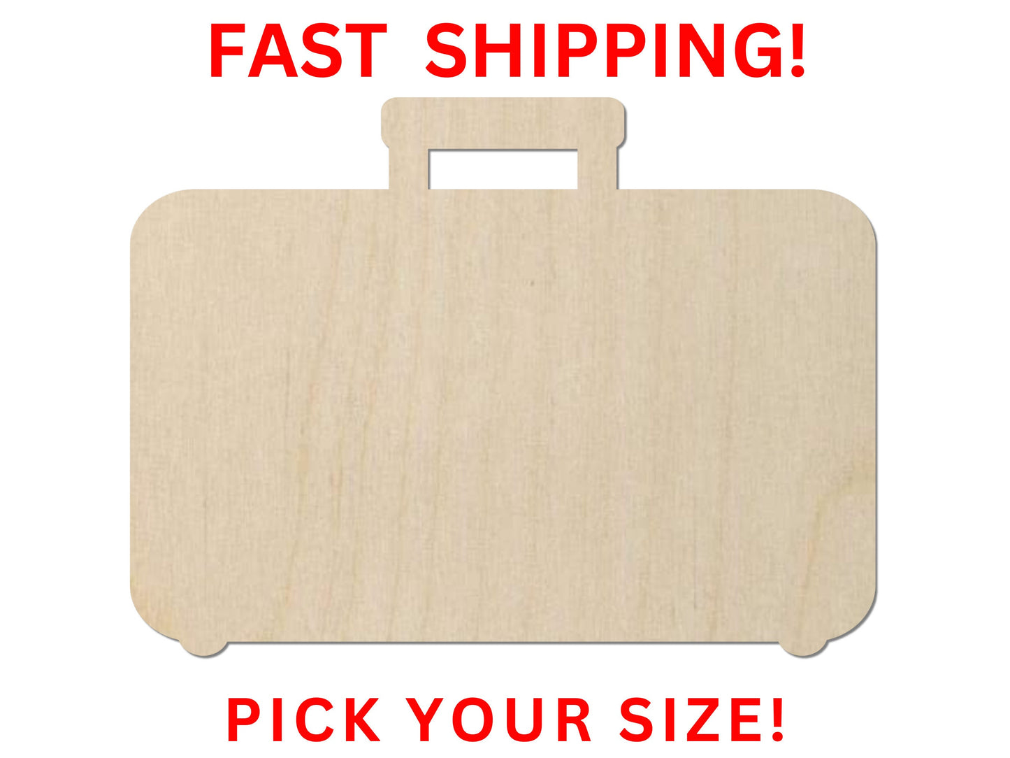 Wooden Suitcase Shape | Suitcase Luggage Cut Out | Wood Craft Supplies | Blank for Craft | Laser Cut | DIY Craft Cutout