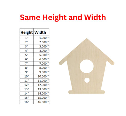 Wooden Birdhouse Shape - DIY Craft