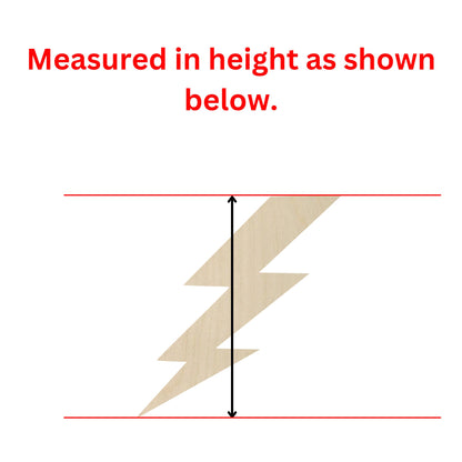 Wooden Lightning Bolt Shape  - DIY Craft