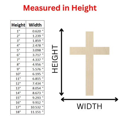 Wooden Cross Shape 01 | Religious Cross Blank Cutout | Laser Cut | DIY Crafting Supplies