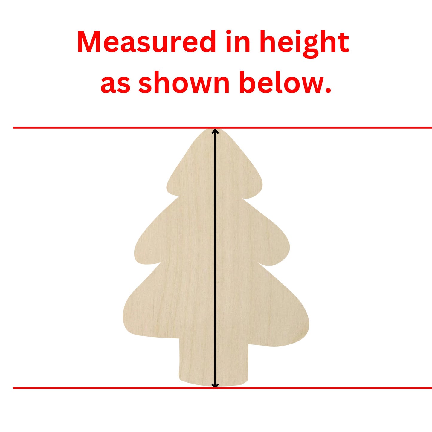 Wooden Christmas Tree Wood Blank Cutout DIY Craft Supplies