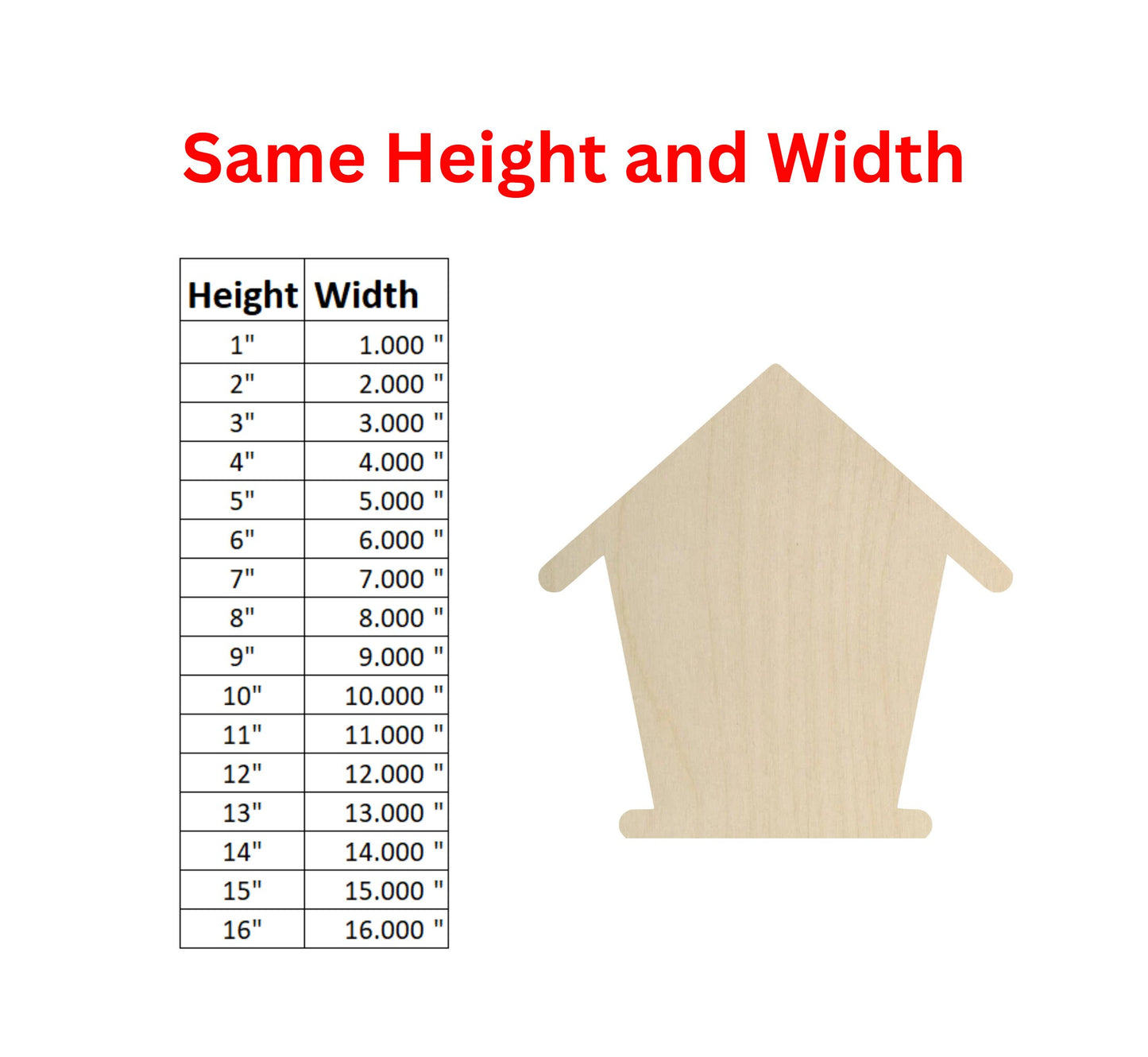 Wooden Birdhouse Shape - DIY Craft