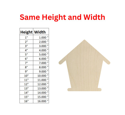 Wooden Birdhouse Shape - DIY Craft