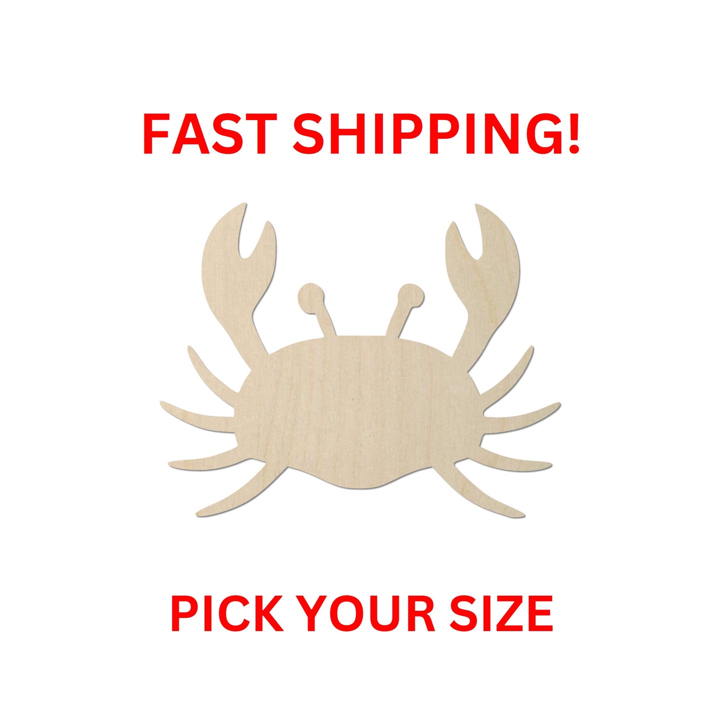 Wooden Crab Shape - DIY Craft