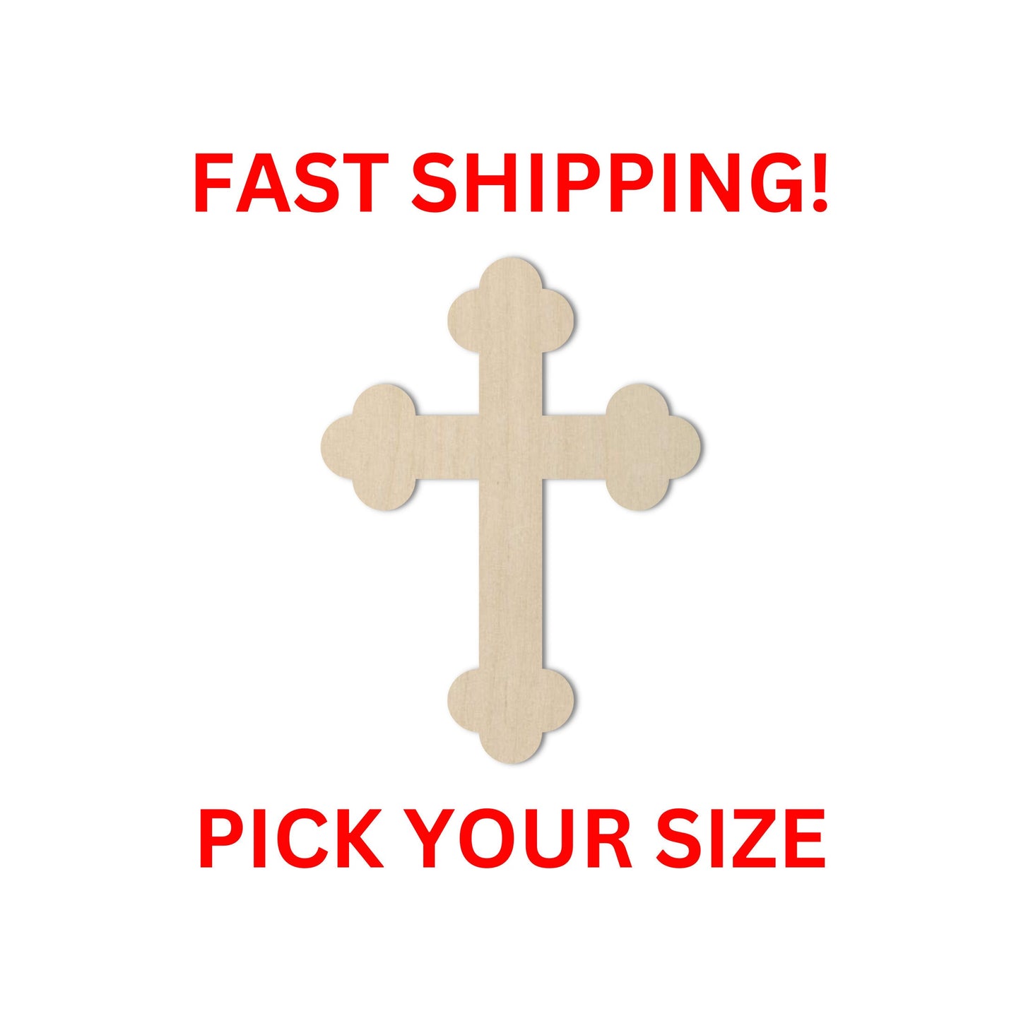 Wooden Cross Shape 04 | Religious Cross Blank Cutout | Laser Cut | DIY Crafting Supplies