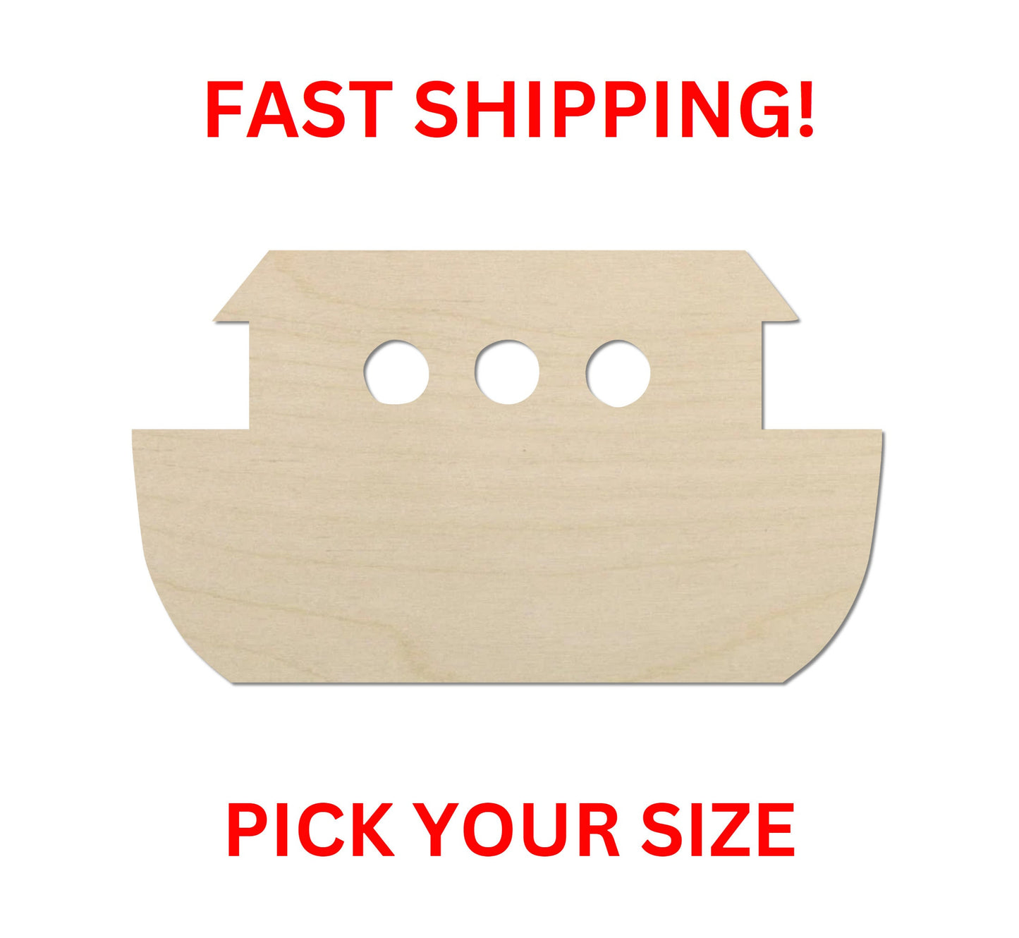 Wooden Noah's Ark Shape 02 | Crafting Supplies | Bible Flood Ark Noahs Ark Church Bible Story