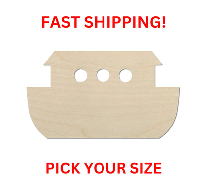 Wooden Noah's Ark Shape 02 | Crafting Supplies | Bible Flood Ark Noahs Ark Church Bible Story