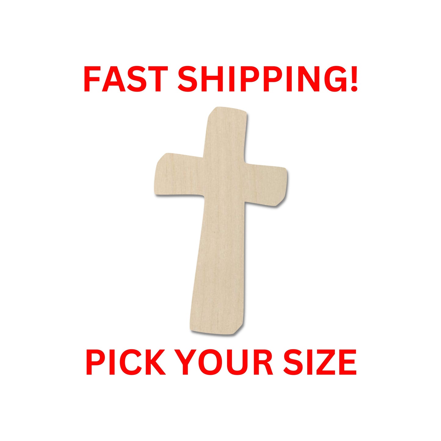 Wooden Cross Shape 05 | Religious Cross Blank Cutout | Laser Cut | DIY Crafting Supplies