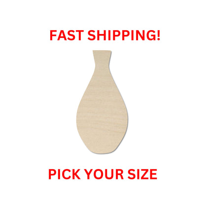 Wooden Vase Shape 05 | Flower Vase Blank Cutout | Craft Supplies | Bulk Wholesale