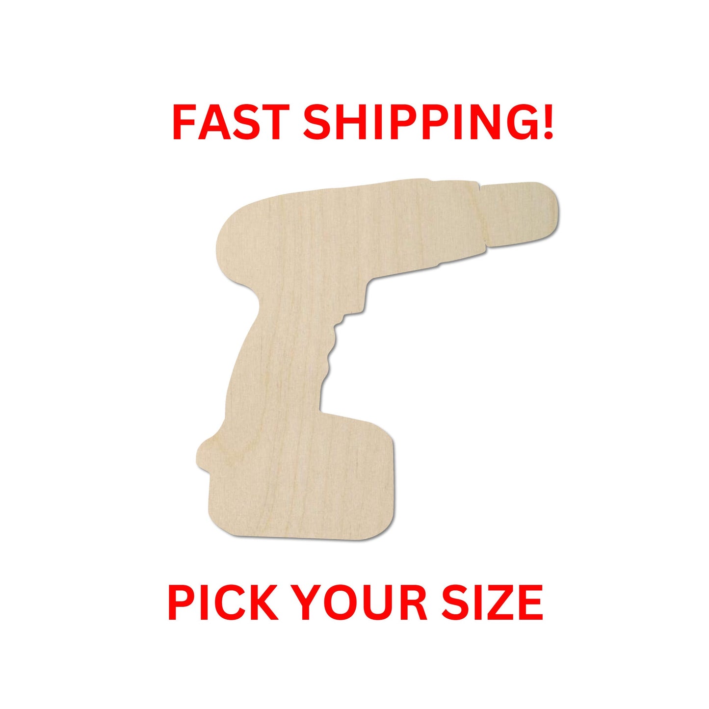 Wooden Power Drill Shape | Tool Cutout Shape | Laser Cut Blanks | | DIY Craft Blanks